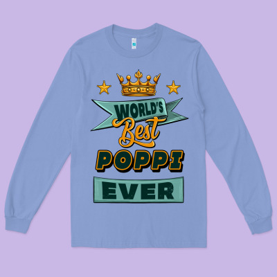 World's Best Poppi Ever Long Sleeve Tee Designed By Jasminsmagicworld