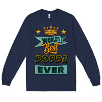 Navy world's best poppi ever Long Sleeve Tee - Jasminsmagicworld