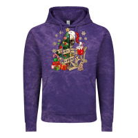 Cloud Purple sorta scary sorta merry skeleton christmas tree Vintage Hoodie - MaliasSmallBusiness
