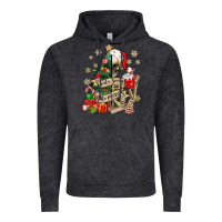 Vintage Black sorta scary sorta merry skeleton christmas tree Vintage Hoodie - MaliasSmallBusiness