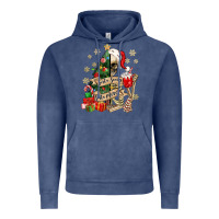 Vintage Denim sorta scary sorta merry skeleton christmas tree Vintage Hoodie - MaliasSmallBusiness