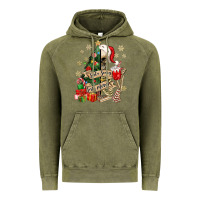 Vintage Olive sorta scary sorta merry skeleton christmas tree Vintage Hoodie - MaliasSmallBusiness