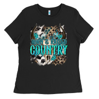 Black born  raised country Ladies Tee - NancyCooperArtShop