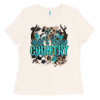Bone born  raised country Ladies Tee - NancyCooperArtShop