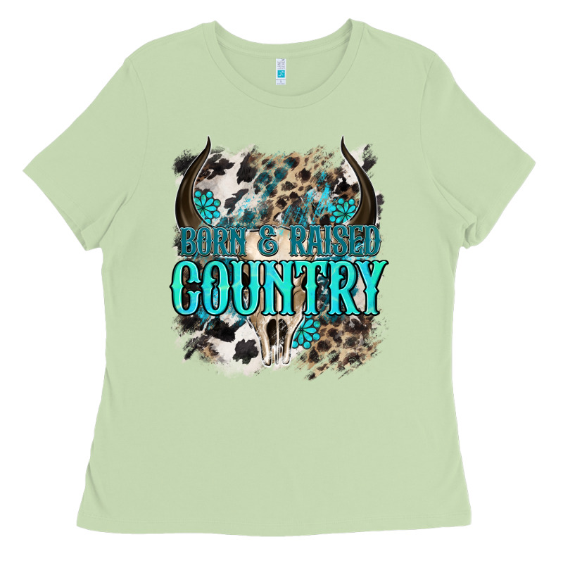 Born  Raised Country Ladies Tee by NancyCooperArtShop | Teevron