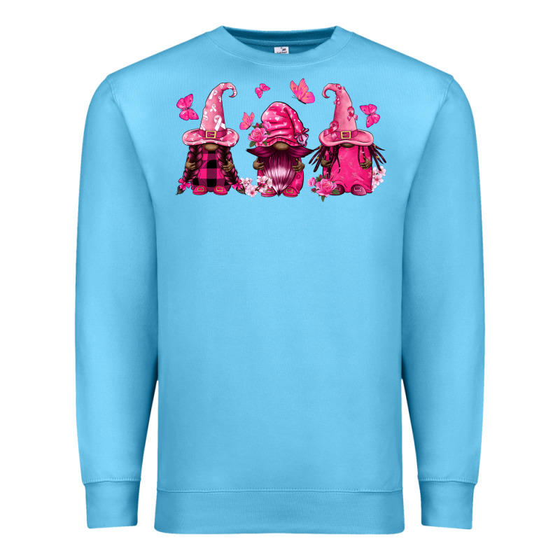 Breast Cancer Afro Gnomies Premium Sweatshirt by FaDigitalArtStudio | Teevron