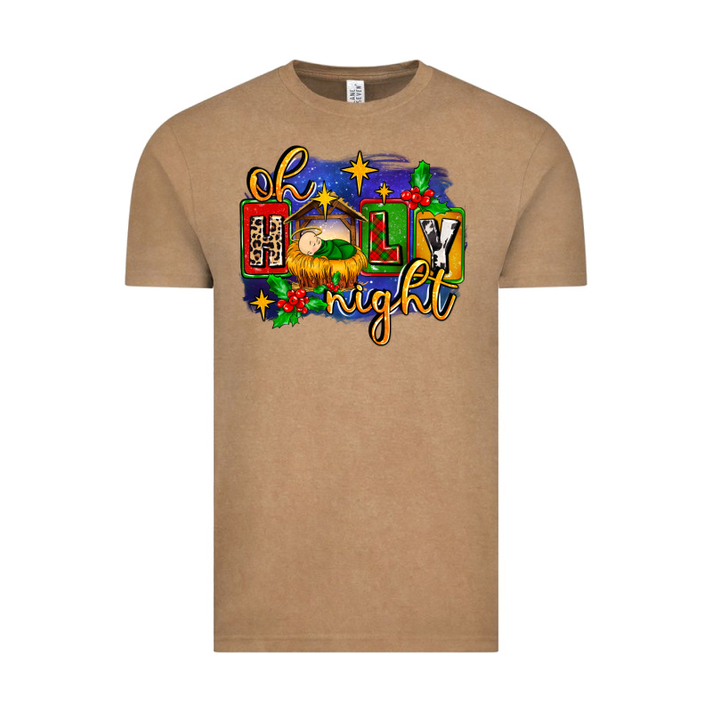Oh Holy Night With Baby Jesus For Christmas Vintage Tee by MaliasSmallBusiness | Teevron