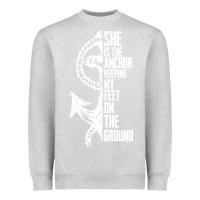 Heather Grey she is the anchor keeping my feet on the ground Heavyweight Sweatshirt - Bettercallsaul