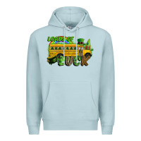Blue Mist Loads of luck School bus Premium Hoodie - CowGirlArtShop