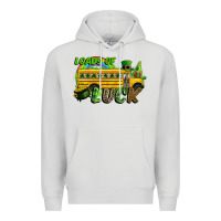 Dove Grey Loads of luck School bus Premium Hoodie - CowGirlArtShop