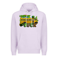 Lilac Loads of luck School bus Premium Hoodie - CowGirlArtShop