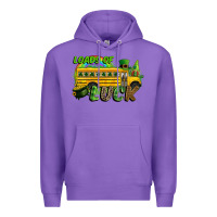 Purple Loads of luck School bus Premium Hoodie - CowGirlArtShop