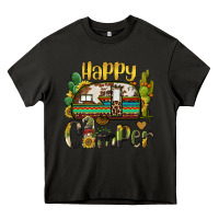 Asphalt happy camper caravan and gnome Heavy Core Tee - BarkalooDesign