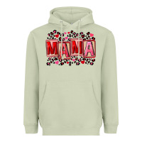 Matcha Pink leopard mama Heavyweight Hoodie - FaDigitalArtStudio