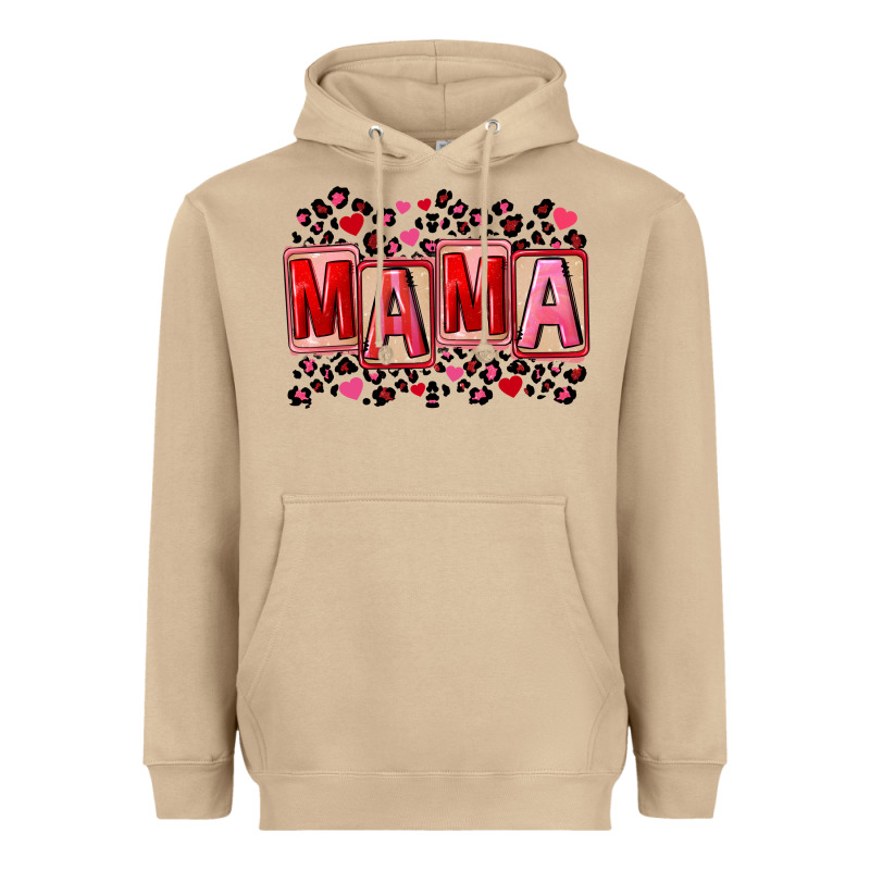 Pink Leopard Mama Heavyweight Hoodie by FaDigitalArtStudio | Teevron