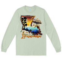 Matcha louisiana  sunset map magnolia Long Sleeve Tee - BarkalooDesign