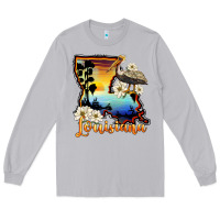 Moon Dust louisiana  sunset map magnolia Long Sleeve Tee - BarkalooDesign