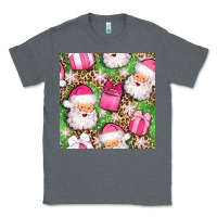 Charcoal Heather christmas santa claus and gift box seamless pattern bbs Classic Tee - BundleAndBundleShop