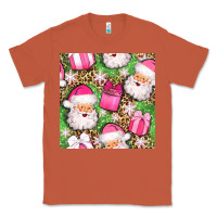 Copper christmas santa claus and gift box seamless pattern bbs Classic Tee - BundleAndBundleShop