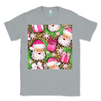 Heather Grey christmas santa claus and gift box seamless pattern bbs Classic Tee - BundleAndBundleShop