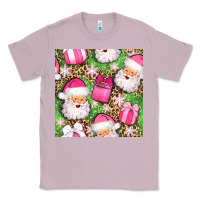 Lilac christmas santa claus and gift box seamless pattern bbs Classic Tee - BundleAndBundleShop