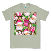 Matcha christmas santa claus and gift box seamless pattern bbs Classic Tee - BundleAndBundleShop