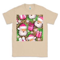 Mushroom christmas santa claus and gift box seamless pattern bbs Classic Tee - BundleAndBundleShop