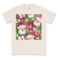 Natural christmas santa claus and gift box seamless pattern bbs Classic Tee - BundleAndBundleShop