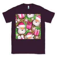 Plum christmas santa claus and gift box seamless pattern bbs Classic Tee - BundleAndBundleShop