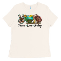 Bone peace love turkey Ladies Tee - LillyAllenDesigns