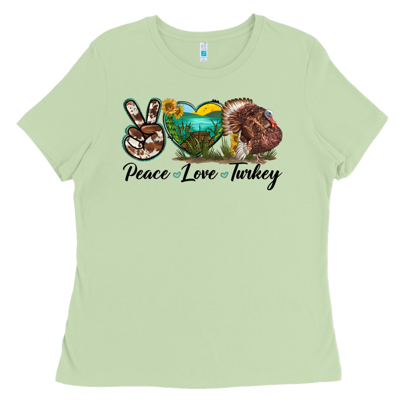 Peace Love Turkey Ladies Tee by LillyAllenDesigns | Teevron