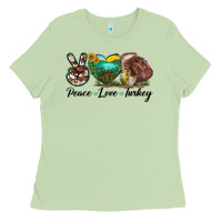 Matcha peace love turkey Ladies Tee - LillyAllenDesigns