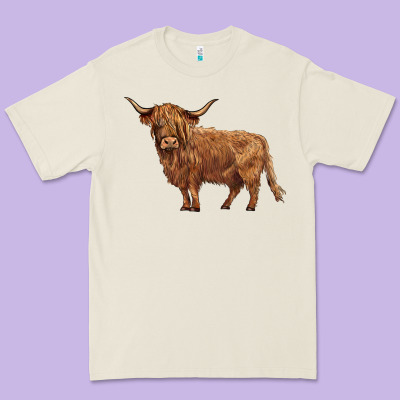 Highland Cow Premium Tee Designed By Barkaloodesign