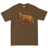 Cacao highland cow Premium Tee - BarkalooDesign