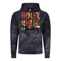 Cloud Black holly jolly teacher Vintage Hoodie - MaliasSmallBusiness