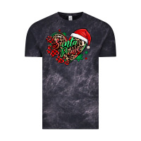 Cloud Black santa paws christmas heart Vintage Tee - MaliasSmallBusiness