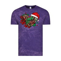 Cloud Purple santa paws christmas heart Vintage Tee - MaliasSmallBusiness
