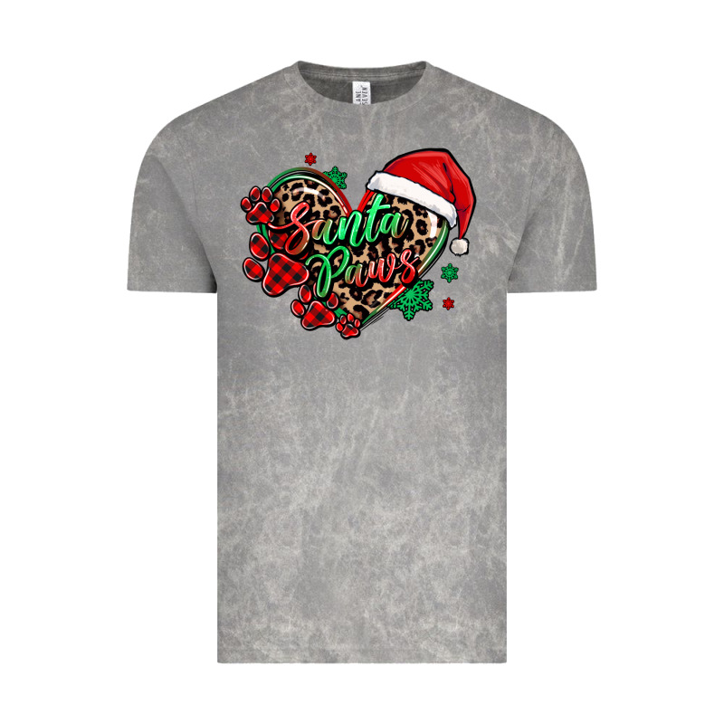 Santa Paws Christmas Heart Vintage Tee by MaliasSmallBusiness | Teevron