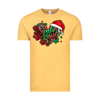 Vintage Mustard santa paws christmas heart Vintage Tee - MaliasSmallBusiness