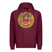 Burgundy hello summer Premium Hoodie - JahusDesignShop