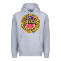 Heather Grey hello summer Premium Hoodie - JahusDesignShop