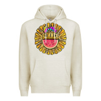 Oatmeal Heather hello summer Premium Hoodie - JahusDesignShop