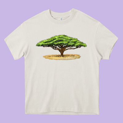 Acacia Tree Heavy Core Tee Designed By Lillyallendesigns