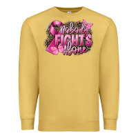 Antique Gold Nobody fights alone Cancer Premium Sweatshirt - FaDigitalArtStudio