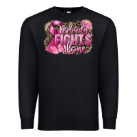 Black Nobody fights alone Cancer Premium Sweatshirt - FaDigitalArtStudio