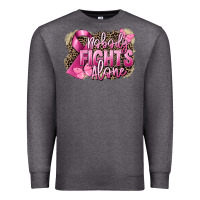 Charcoal Heather Nobody fights alone Cancer Premium Sweatshirt - FaDigitalArtStudio
