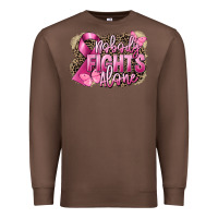 Chestnut Nobody fights alone Cancer Premium Sweatshirt - FaDigitalArtStudio