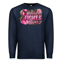 Navy Nobody fights alone Cancer Premium Sweatshirt - FaDigitalArtStudio