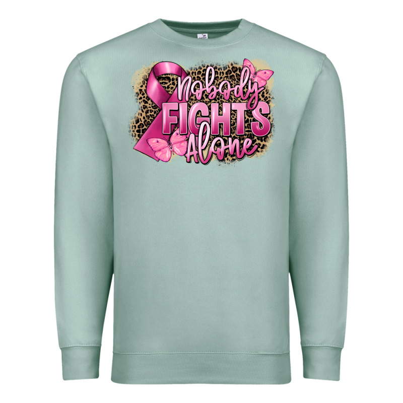 Nobody Fights Alone Cancer Premium Sweatshirt by FaDigitalArtStudio | Teevron