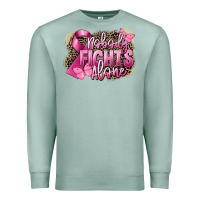 Seafoam Nobody fights alone Cancer Premium Sweatshirt - FaDigitalArtStudio